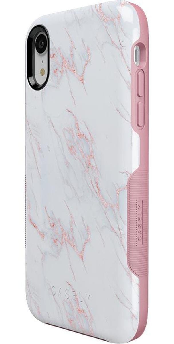 Subtle Blush | White and Pink Marble Case iPhone Case get.casely
