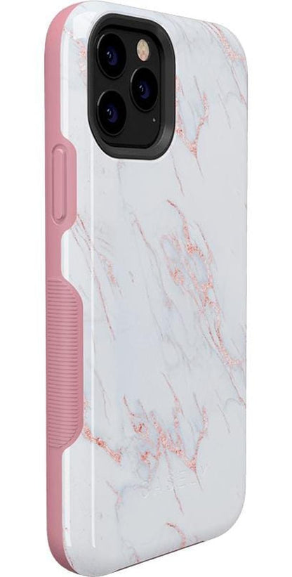 Subtle Blush | White and Pink Marble Case iPhone Case get.casely