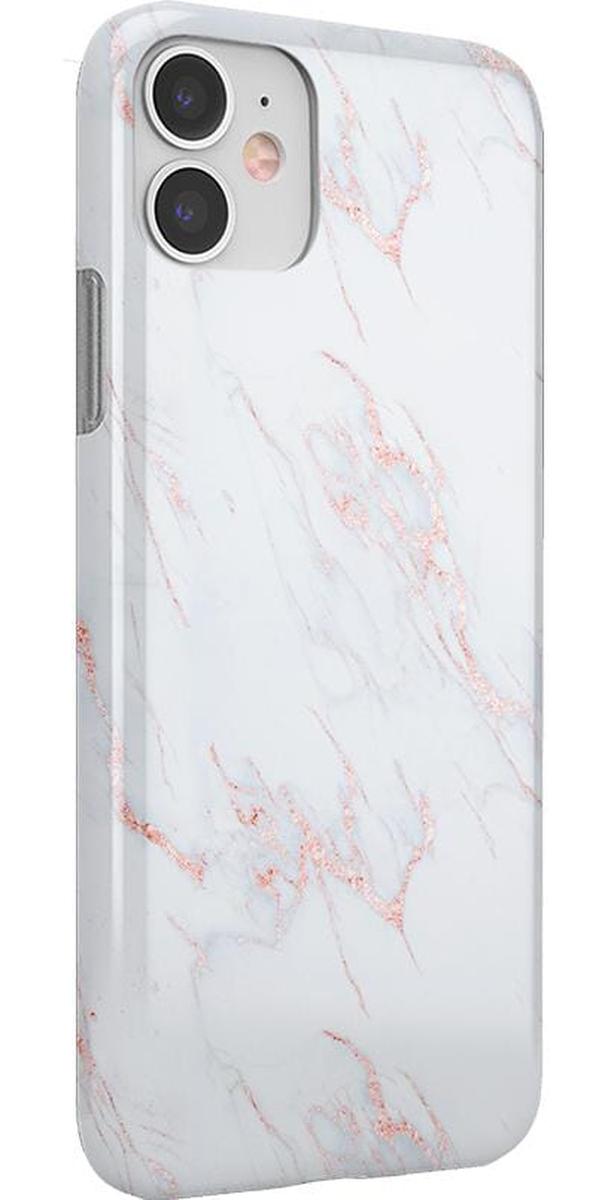 Subtle Blush | White and Pink Marble Case iPhone Case get.casely