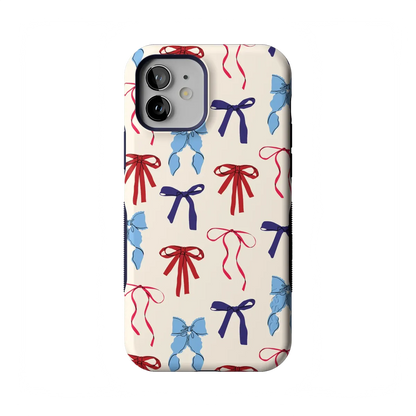 American Girlie | Red White & Blue Bows Case - iPhone 12