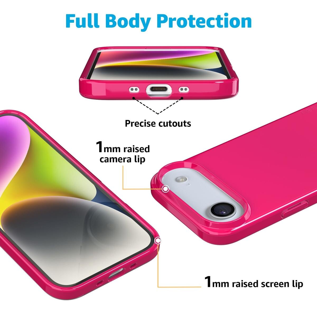 Think Pink | Solid Neon Pink Case iPhone Case get.casely