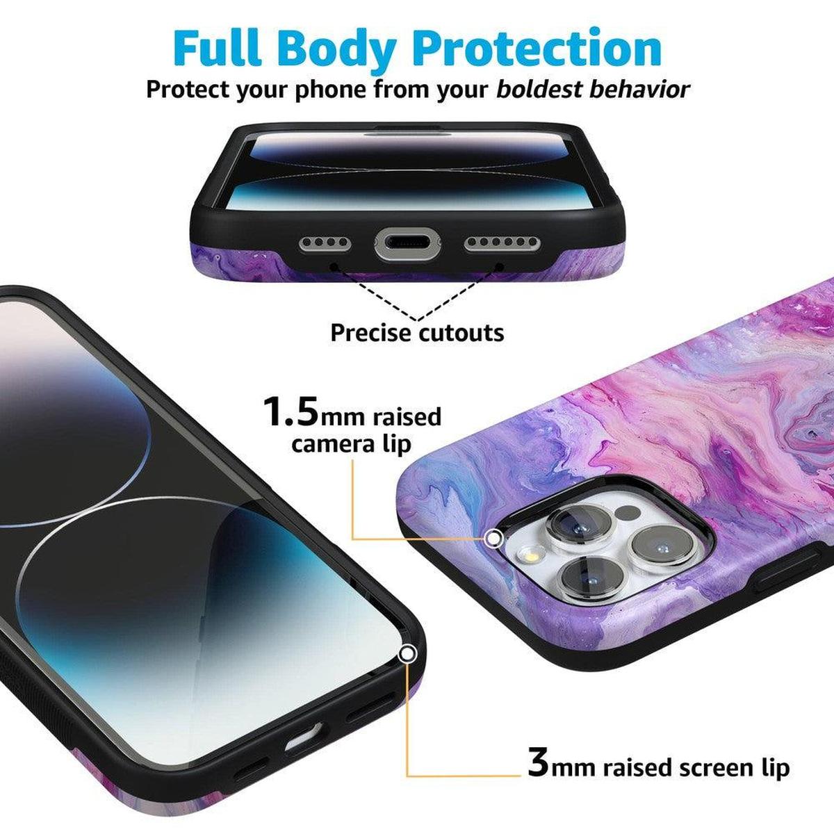 Tie Dying Over You | Purple Marble iPhone Case iPhone Case get.casely