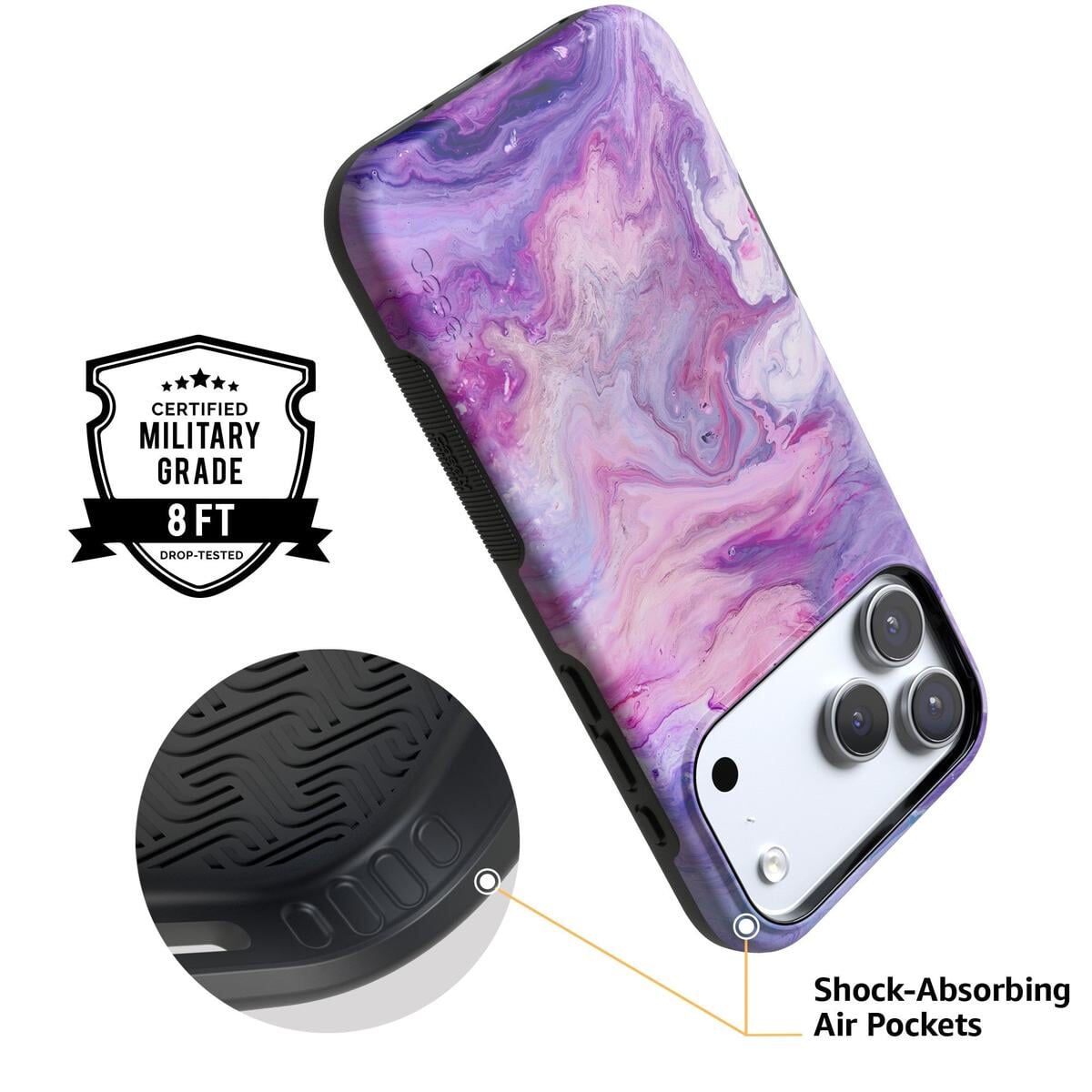 Tie Dying Over You | Purple Marble iPhone Case iPhone Case get.casely