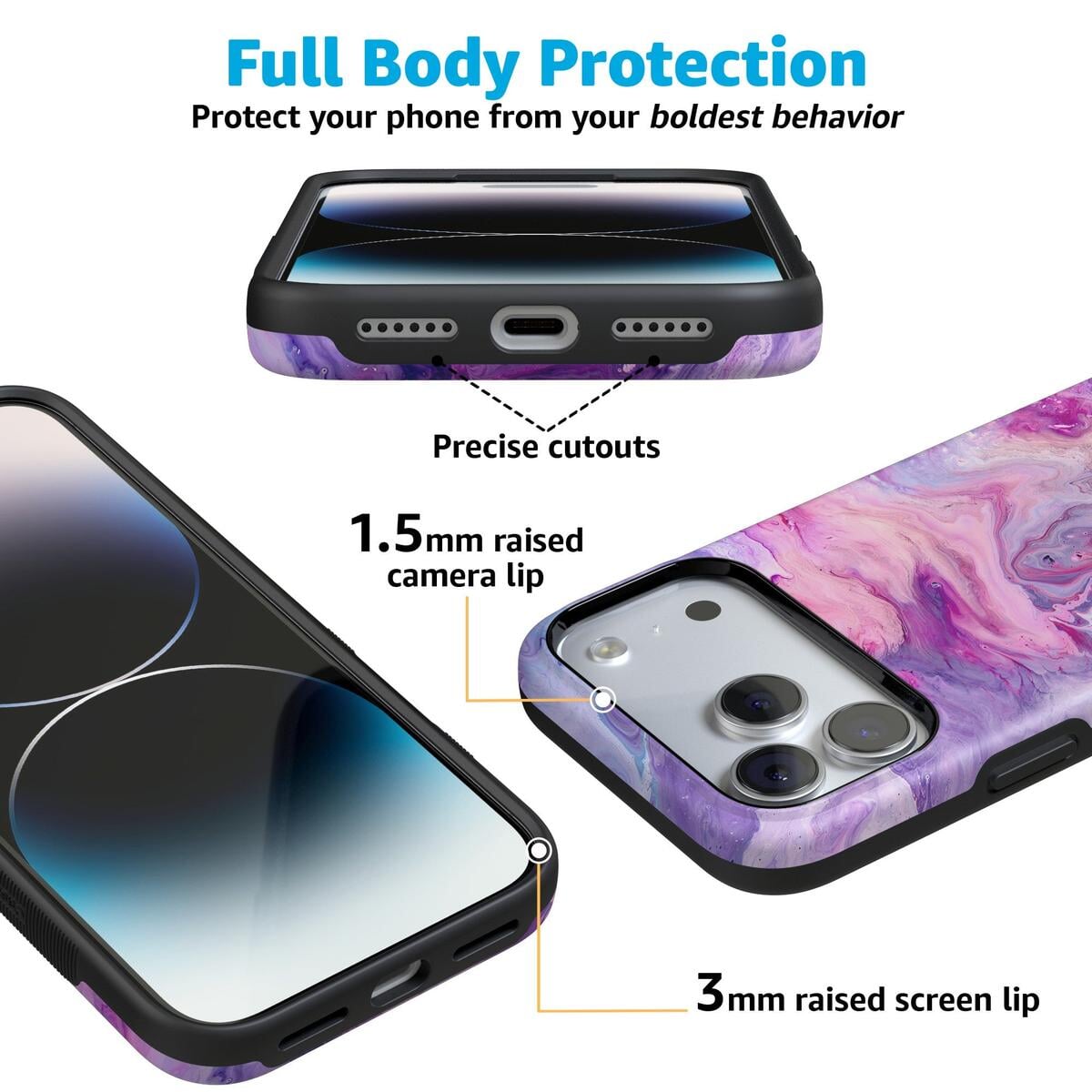 Tie Dying Over You | Purple Marble iPhone Case iPhone Case get.casely