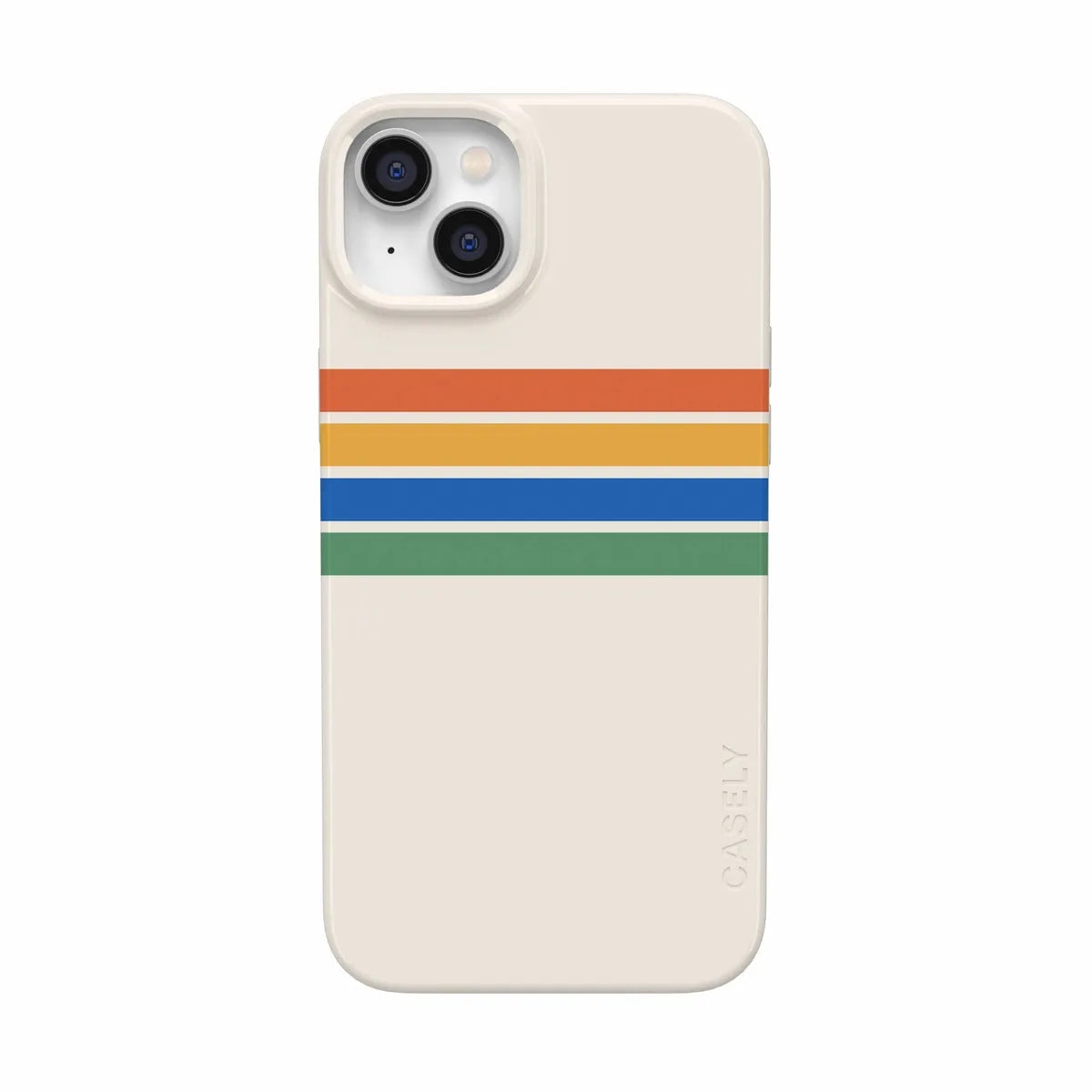 Totally Groovy | Rainbow Stripes Color Block Case iPhone Case get.casely Classic + MagSafe® iPhone 14 Plus