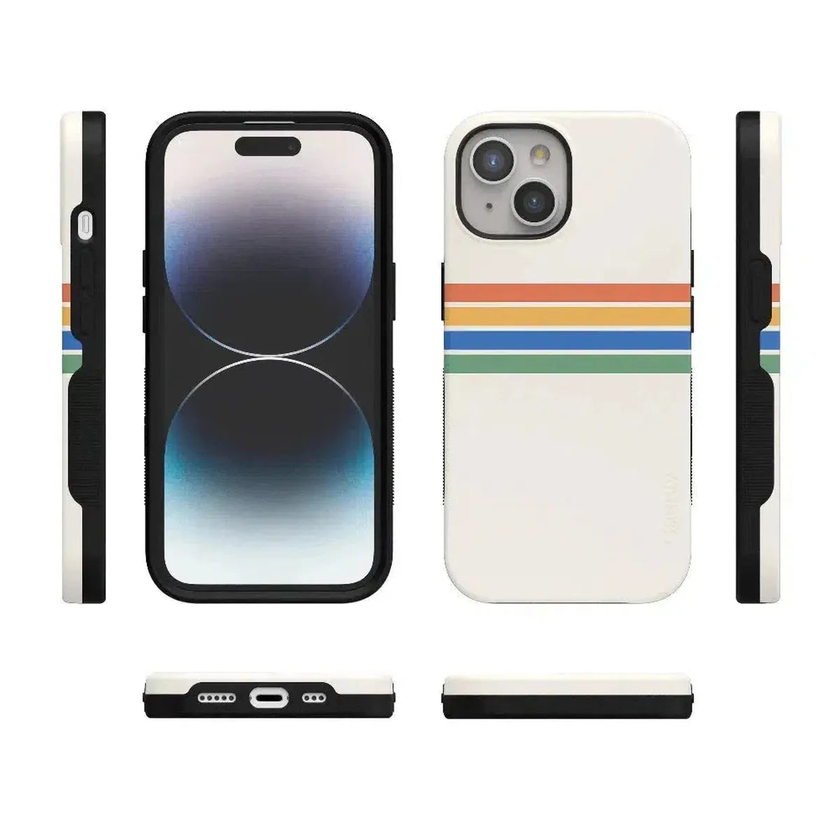 Totally Groovy | Rainbow Stripes Color Block Case iPhone Case get.casely