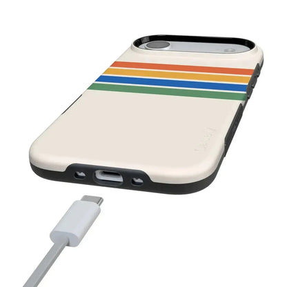 Totally Groovy | Rainbow Stripes Color Block Case iPhone Case get.casely