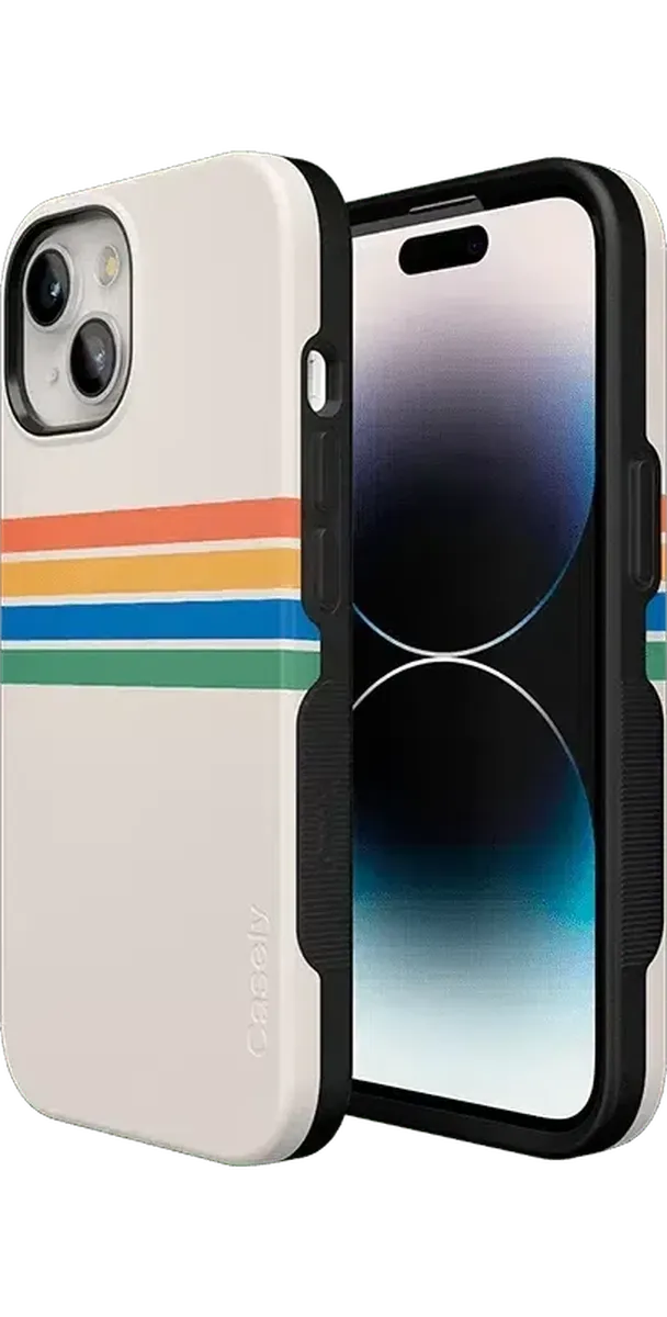 Totally Groovy | Rainbow Stripes Color Block Case iPhone Case get.casely