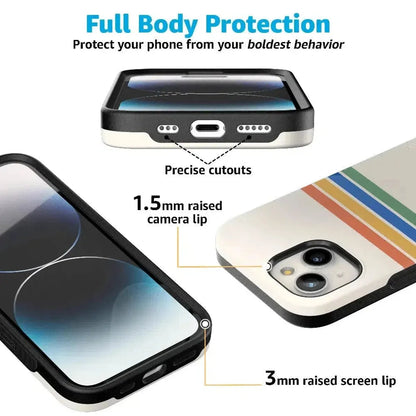 Totally Groovy | Rainbow Stripes Color Block Case iPhone Case get.casely