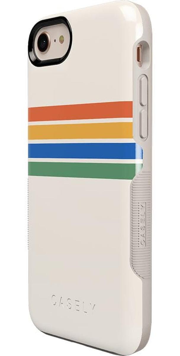 Totally Groovy | Rainbow Stripes Color Block Case iPhone Case get.casely