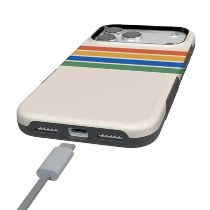 Totally Groovy | Rainbow Stripes Color Block Case iPhone Case get.casely