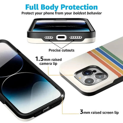 Totally Groovy | Rainbow Stripes Color Block Case iPhone Case get.casely