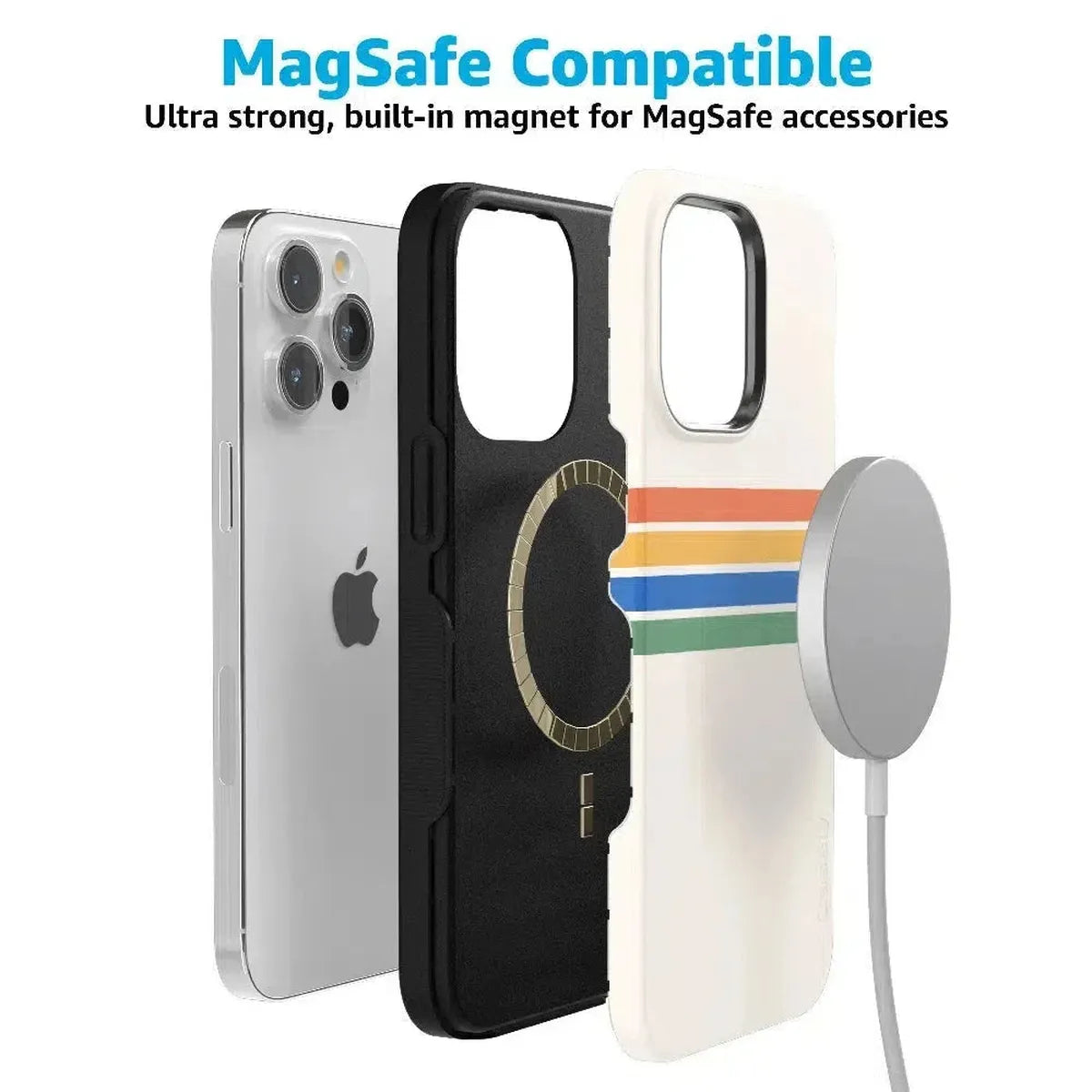 Totally Groovy | Rainbow Stripes Color Block Case iPhone Case get.casely