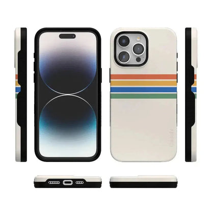 Totally Groovy | Rainbow Stripes Color Block Case iPhone Case get.casely