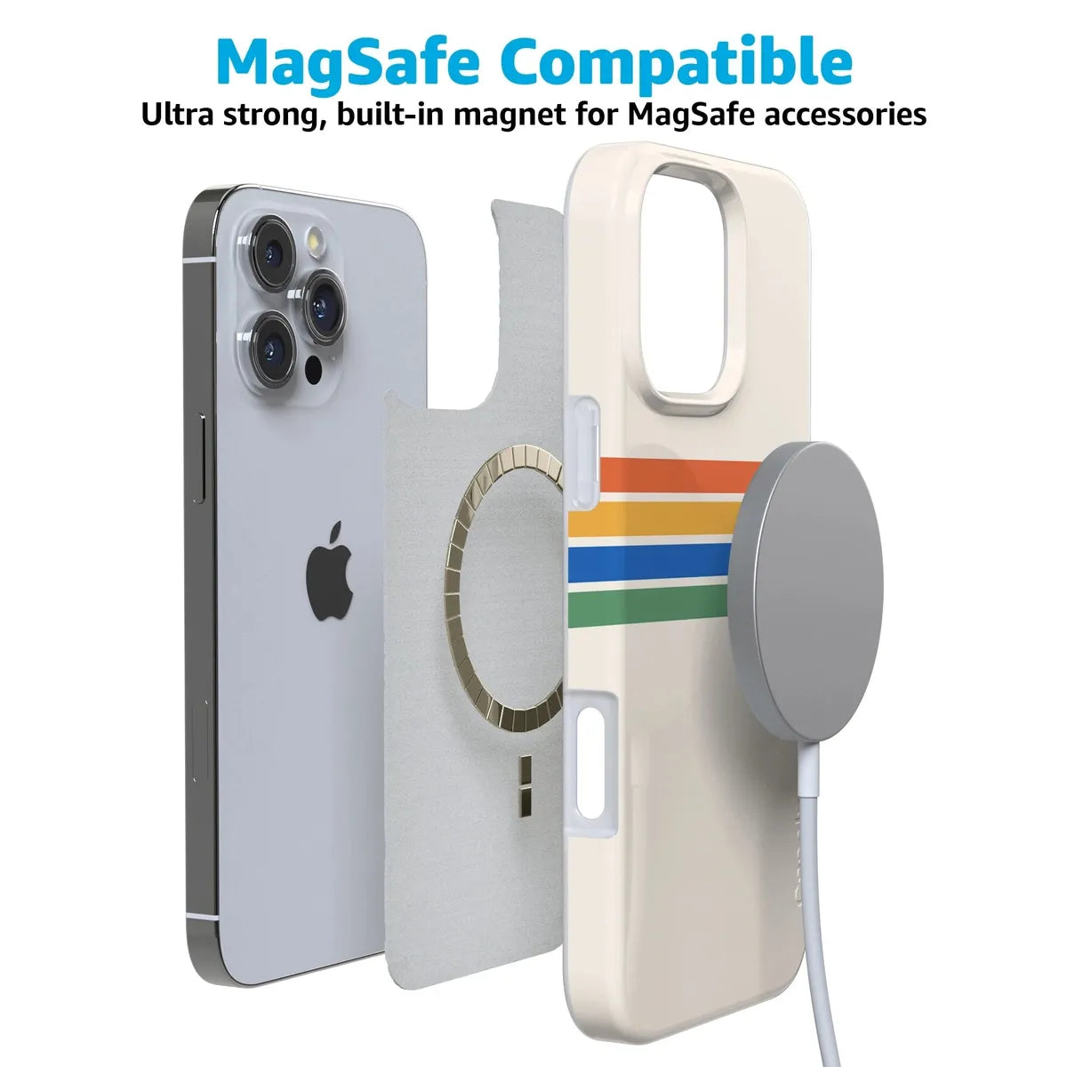 Totally Groovy | Rainbow Stripes Color Block Case iPhone Case get.casely