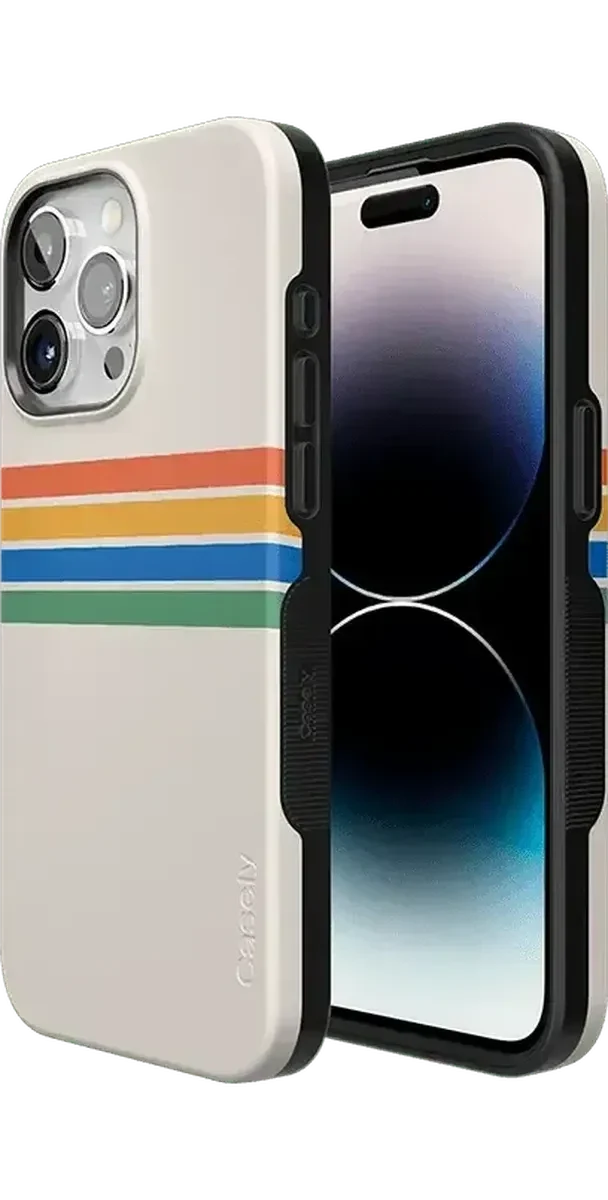 Totally Groovy | Rainbow Stripes Color Block Case iPhone Case get.casely