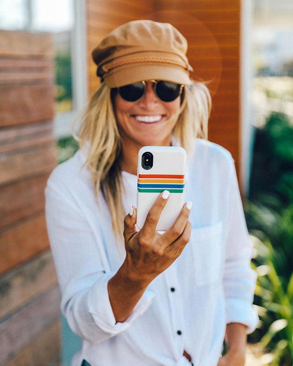 Totally Groovy | Rainbow Stripes Color Block Case iPhone Case get.casely
