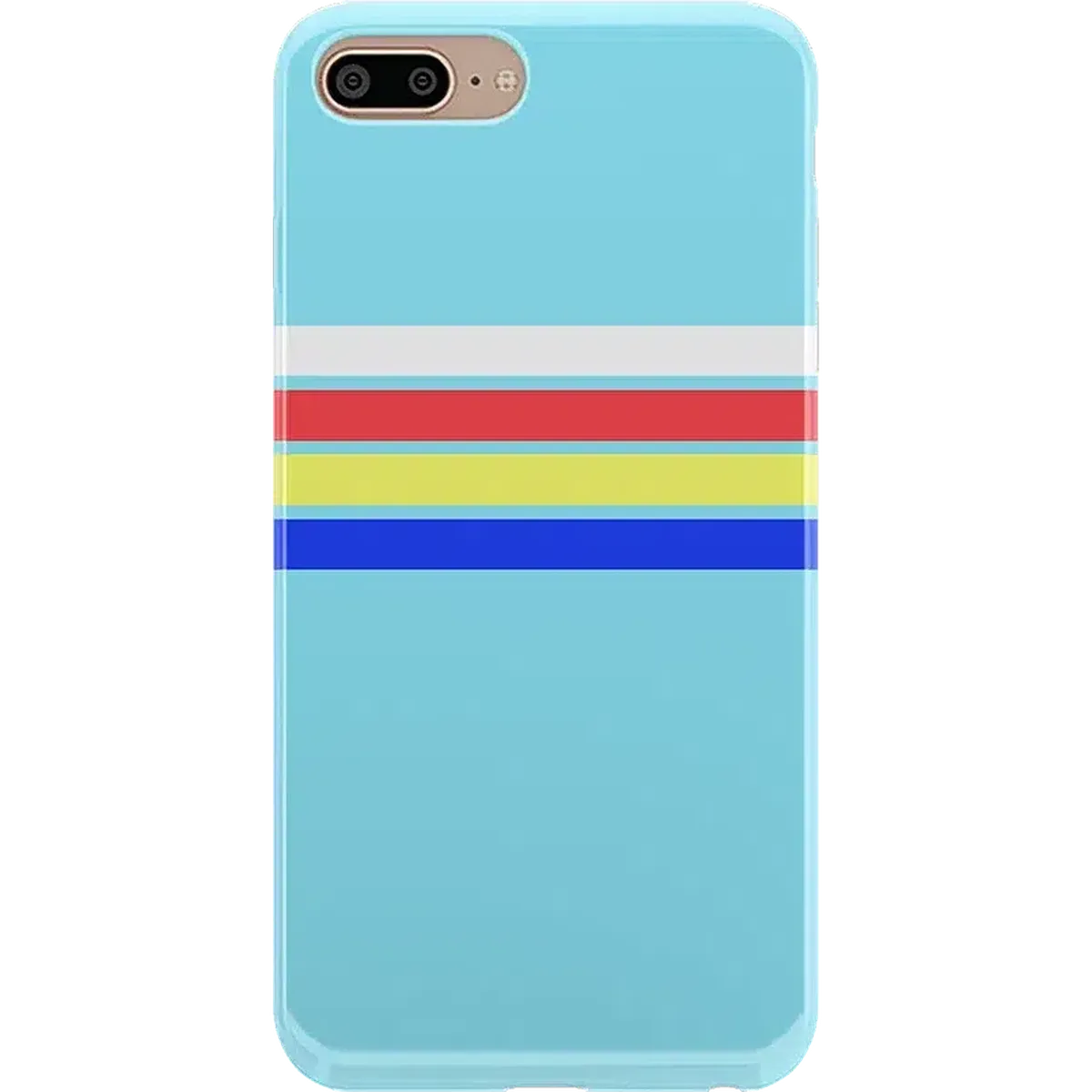 Totally Groovy | Teal Rainbow Stripes Color Block Case iPhone Case get.casely Classic iPhone 6/7/8 Plus