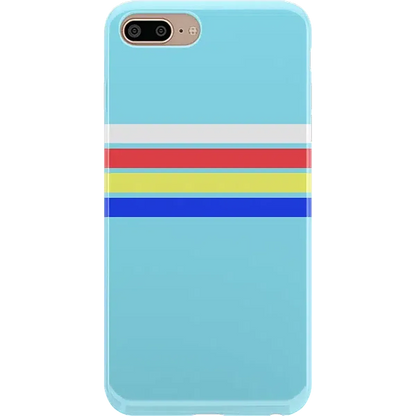 Totally Groovy | Teal Rainbow Stripes Color Block Case iPhone Case get.casely Classic iPhone 6/7/8 Plus