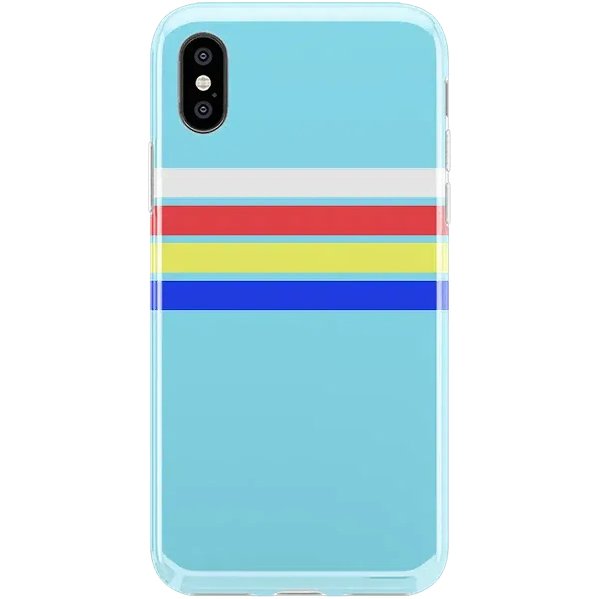 Totally Groovy | Teal Rainbow Stripes Color Block Case iPhone Case get.casely Classic iPhone XS Max