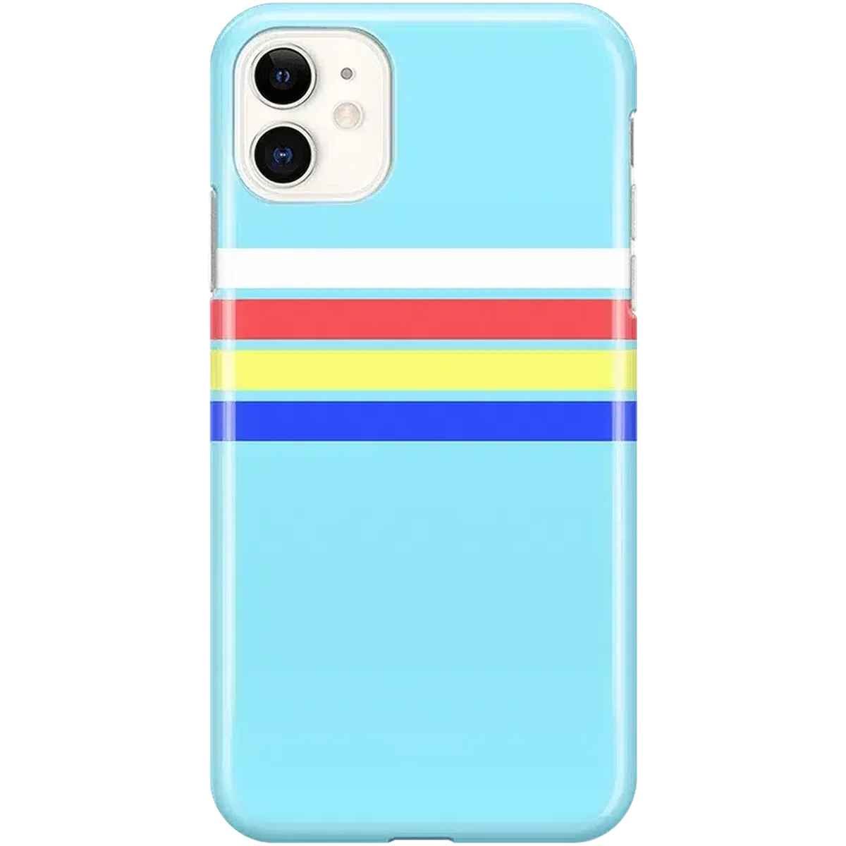 Totally Groovy | Teal Rainbow Stripes Color Block Case iPhone Case get.casely