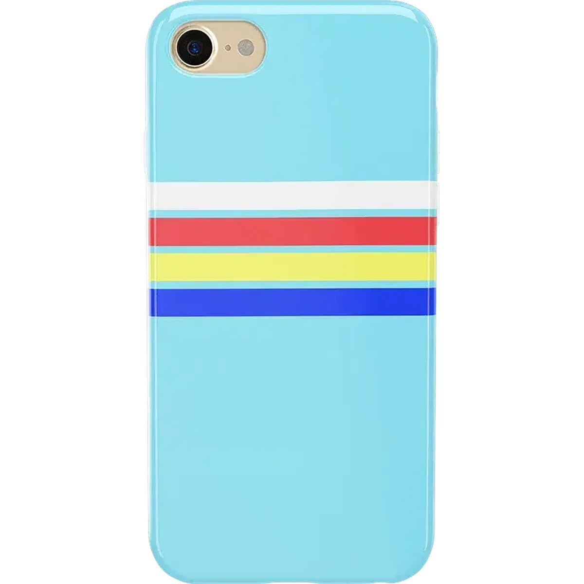 Totally Groovy | Teal Rainbow Stripes Color Block Case iPhone Case get.casely