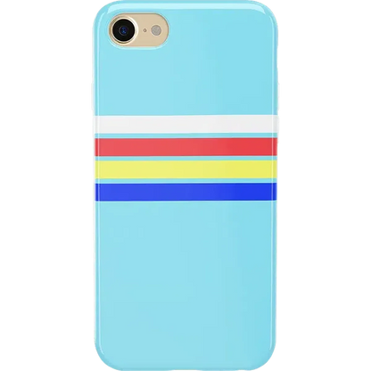 Totally Groovy | Teal Rainbow Stripes Color Block Case iPhone Case get.casely