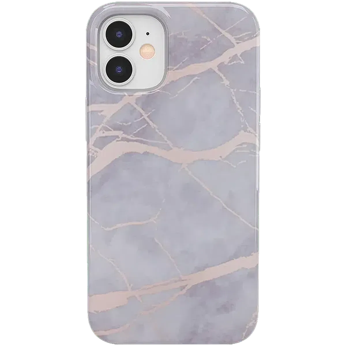 Touch of Lavender | Lavender Gray & Rose Gold Marble Case iPhone Case get.casely Classic iPhone 12
