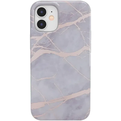Touch of Lavender | Lavender Gray & Rose Gold Marble Case iPhone Case get.casely Classic iPhone 12