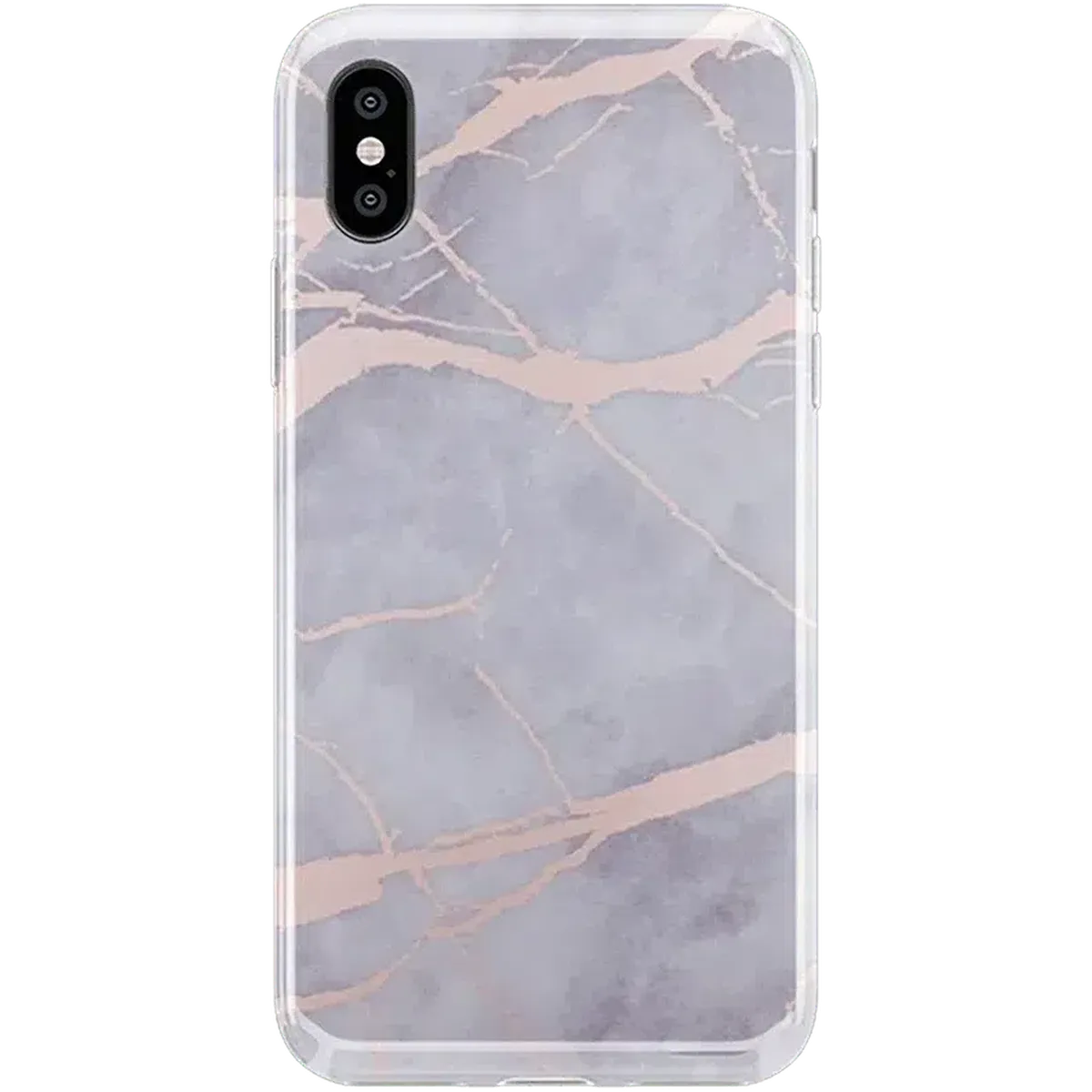 Touch of Lavender | Lavender Gray & Rose Gold Marble Case iPhone Case get.casely Classic iPhone X / XS