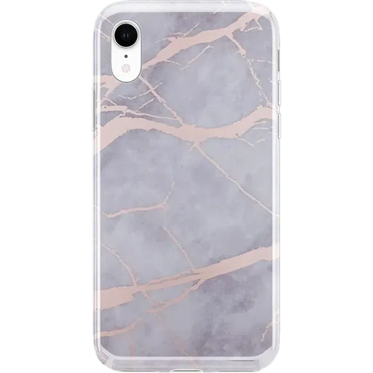 Touch of Lavender | Lavender Gray & Rose Gold Marble Case iPhone Case get.casely Classic iPhone XR