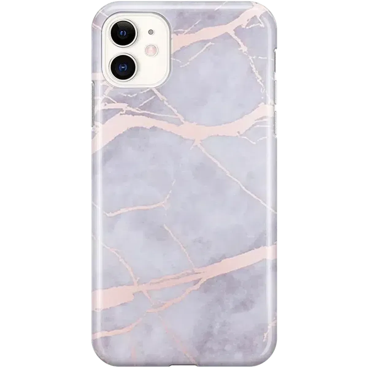 Touch of Lavender | Lavender Gray & Rose Gold Marble Case iPhone Case get.casely