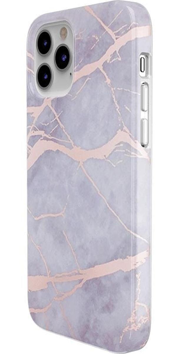 Touch of Lavender | Lavender Gray & Rose Gold Marble Case iPhone Case get.casely