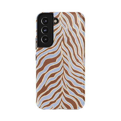 Untamed | Brown & Blue Zebra Case - Galaxy S22