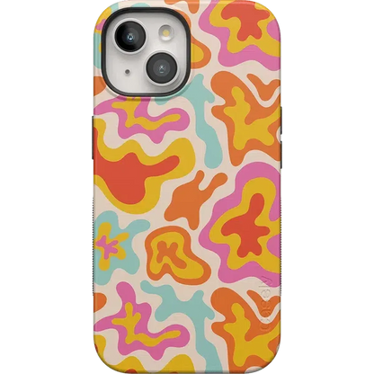 Tropical Color Splash | Abstract Retro Case iPhone Case get.casely Bold + MagSafe® iPhone 15