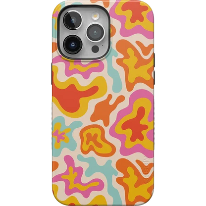 Tropical Color Splash | Abstract Retro Case iPhone Case get.casely Bold + MagSafe® iPhone 15 Pro