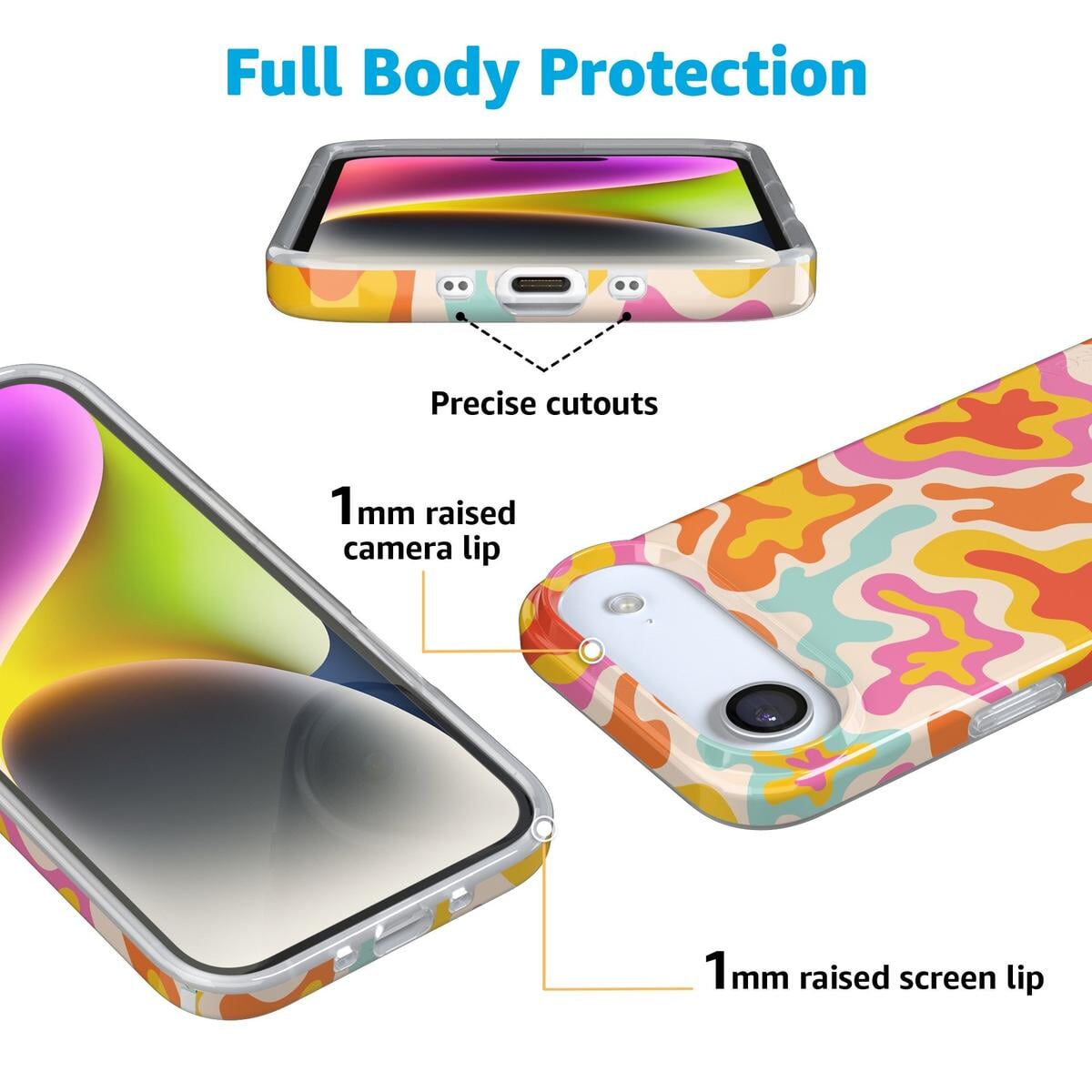 Tropical Color Splash | Abstract Retro Case iPhone Case get.casely