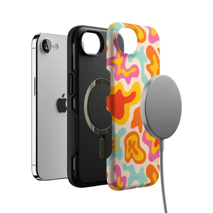 Tropical Color Splash | Abstract Retro Case iPhone Case get.casely