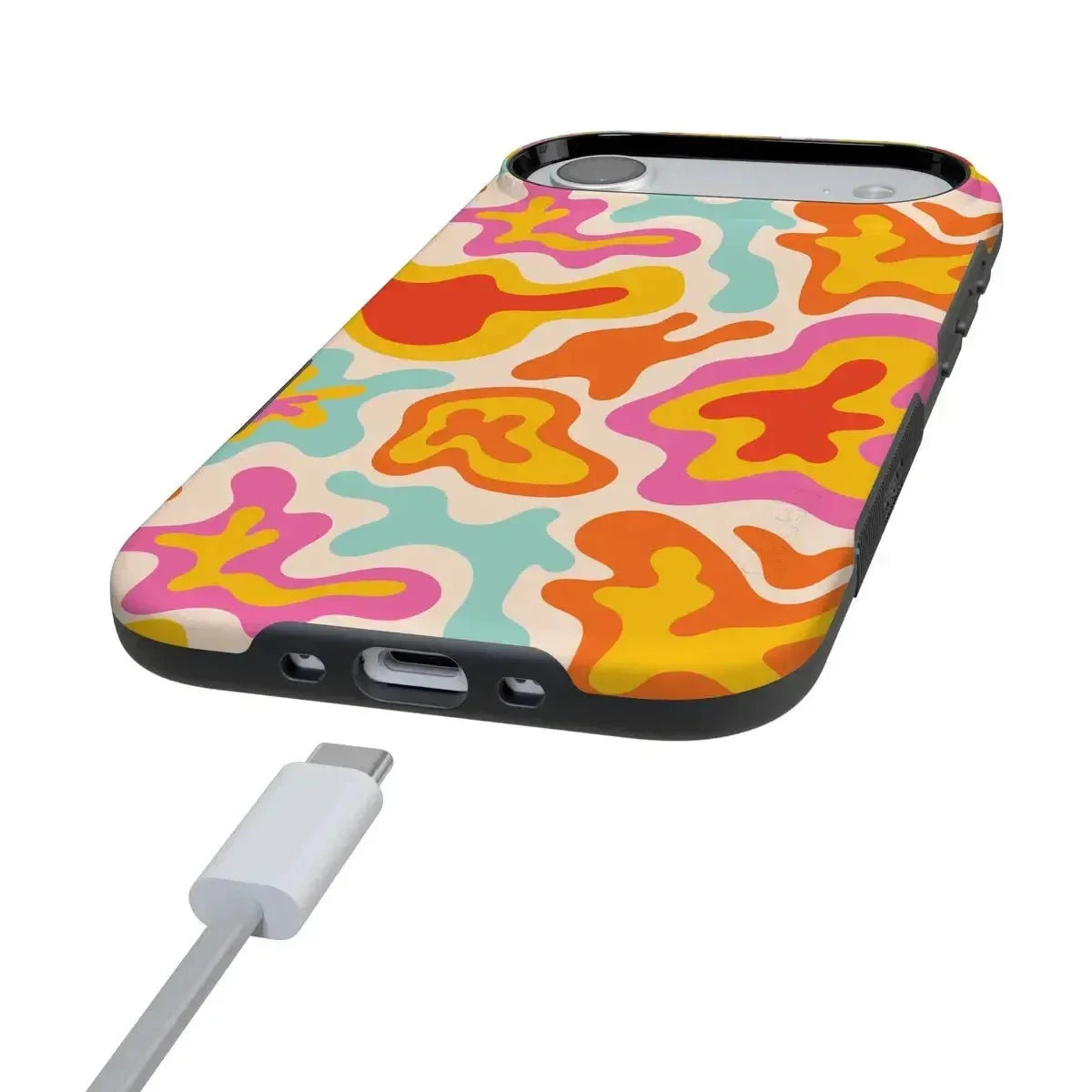 Tropical Color Splash | Abstract Retro Case iPhone Case get.casely