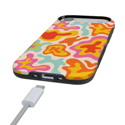 Tropical Color Splash | Abstract Retro Case iPhone Case get.casely