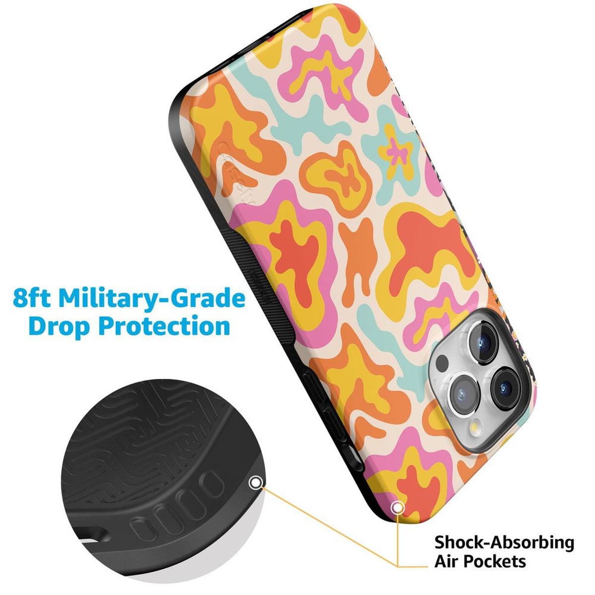 Tropical Color Splash | Abstract Retro Case iPhone Case get.casely