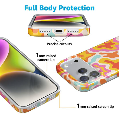 Tropical Color Splash | Abstract Retro Case iPhone Case get.casely
