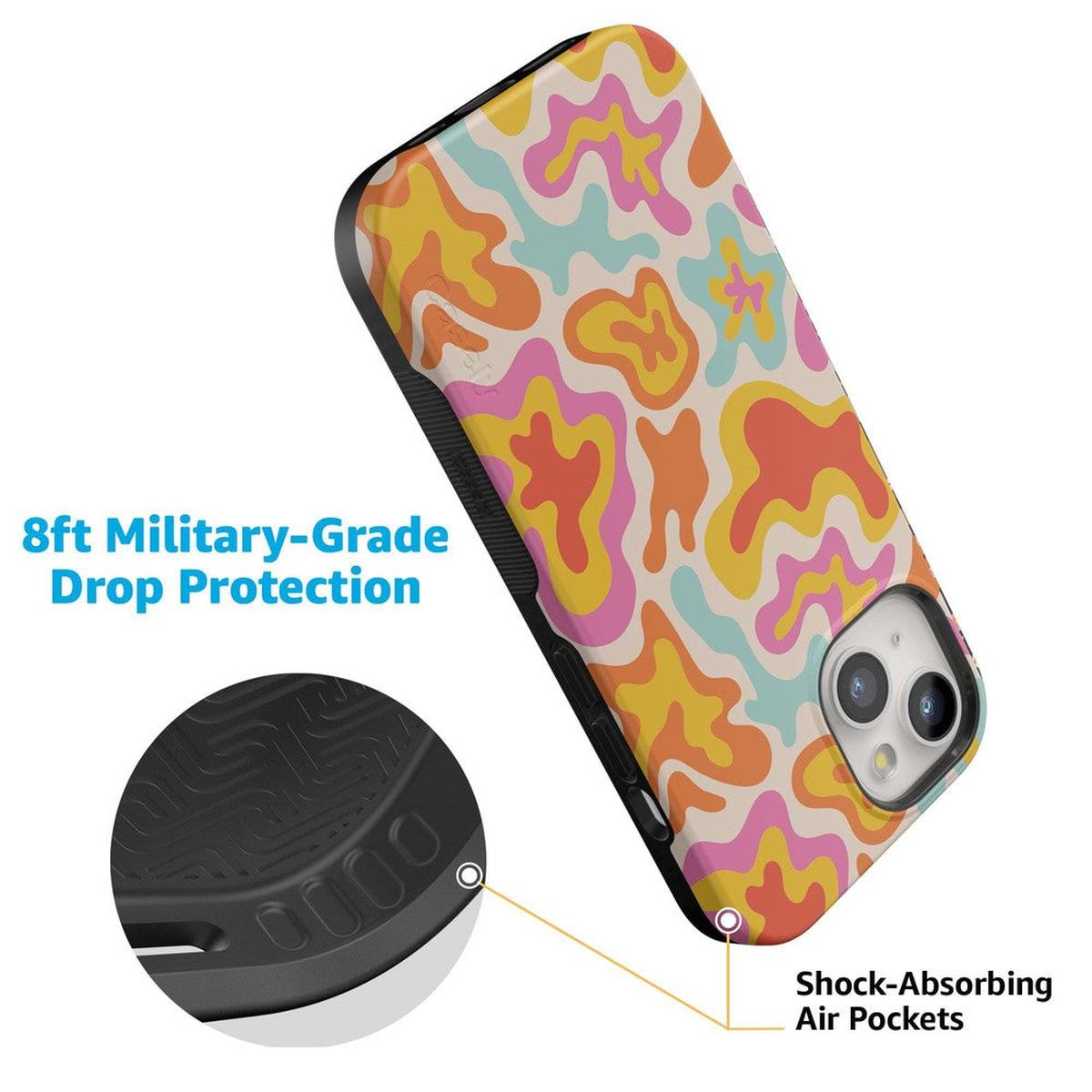 Tropical Color Splash | Abstract Retro Case iPhone Case get.casely
