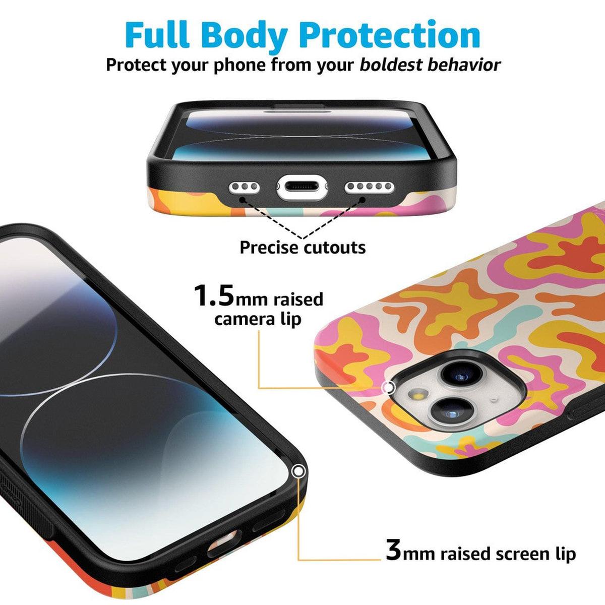 Tropical Color Splash | Abstract Retro Case iPhone Case get.casely