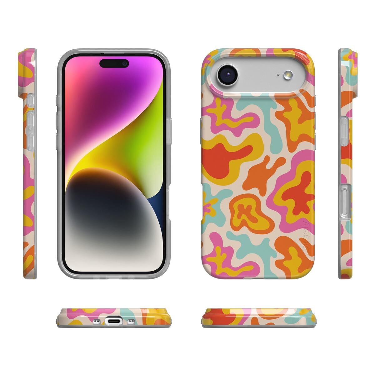 Tropical Color Splash | Abstract Retro Case iPhone Case get.casely