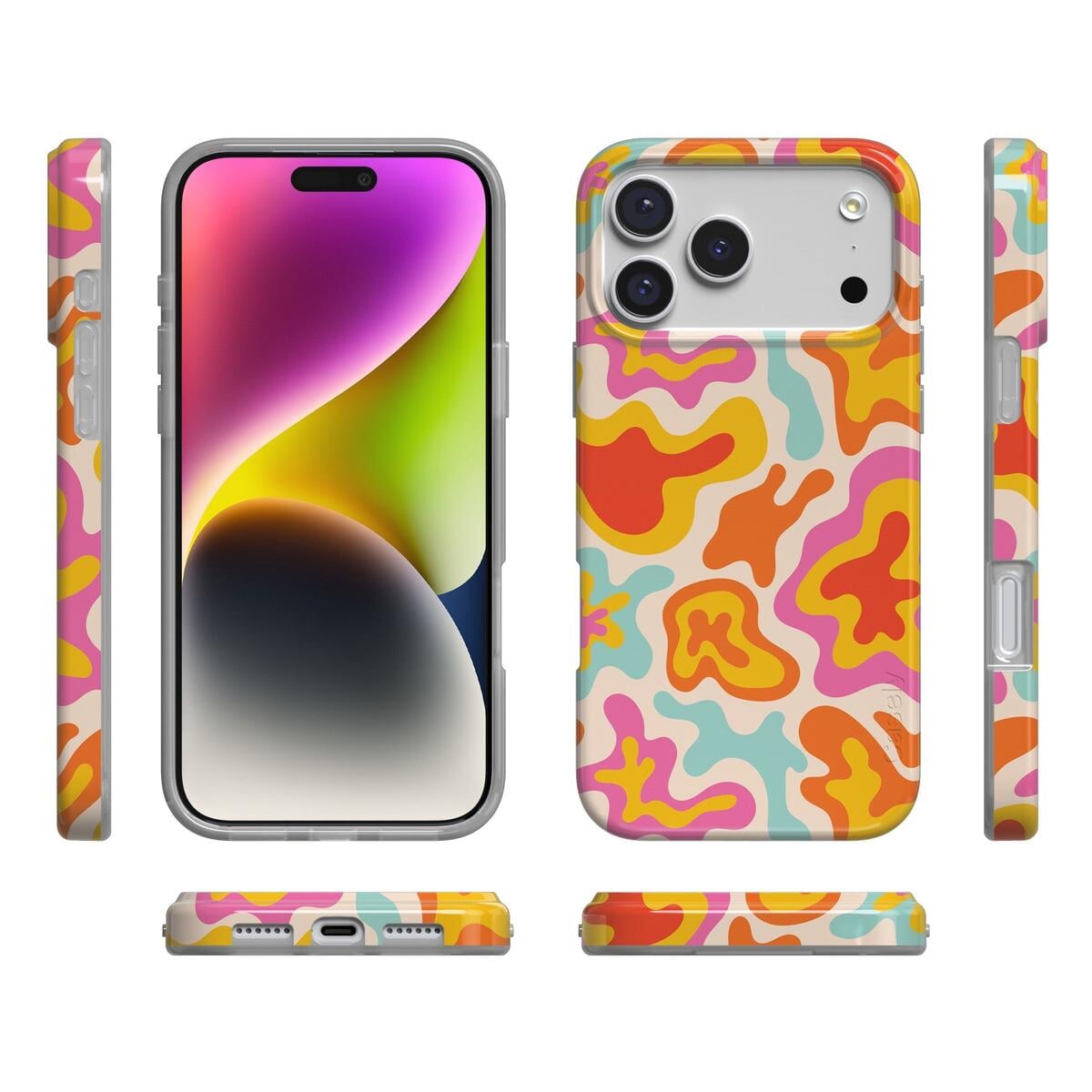 Tropical Color Splash | Abstract Retro Case iPhone Case get.casely