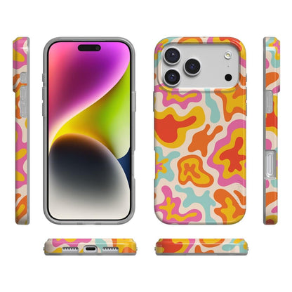 Tropical Color Splash | Abstract Retro Case iPhone Case get.casely