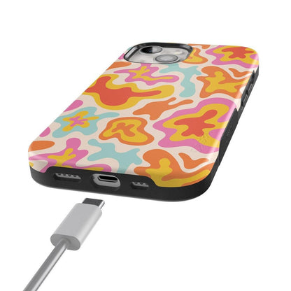 Tropical Color Splash | Abstract Retro Case iPhone Case get.casely