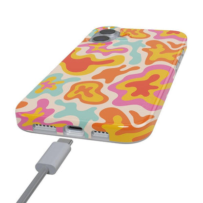Tropical Color Splash | Abstract Retro Case iPhone Case get.casely