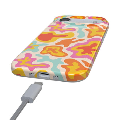 Tropical Color Splash | Abstract Retro Case iPhone Case get.casely